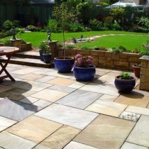 Fossil Mint Indian Sandstone Natural Calibrated Patio Paving Slabs Pack 15.5m2 22mm Fossil Mint Indian Sandstone Natural Calibrated Patio Paving Slabs Pack 15.5m2 22mm