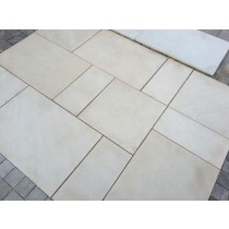 White Mint Indian Sandstone Honed and Sawn Calibrated Patio Paving Slab Pack 18.5m2 600 x900 22mm White Mint Indian Sandstone Honed and Sawn Calibrated Patio Paving Slab Pack 18.5m2 600 x900 22mm